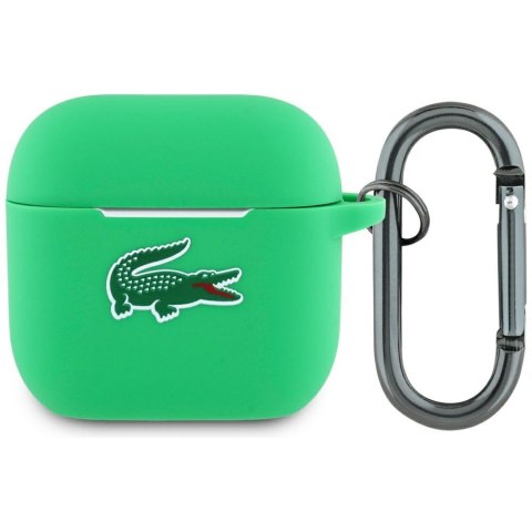 Lacoste LCA4SLON AirPods 4 cover zielony/green Silicone Croc Logo