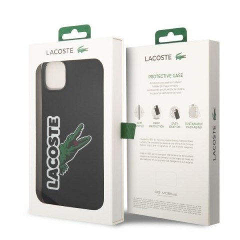 Lacoste LCHCP14MSHK iPhone 14 Plus / 15 Plus 6,7" czarny/black hardcase Silicone Head Crocodile