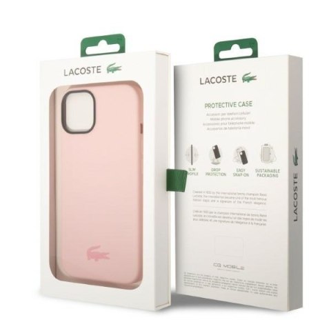 Lacoste LCHCP14MSI iPhone 14 Plus / 15Plus 6,7" jasnoróżowy/light pink hardcase Silicone