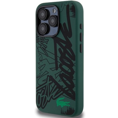 Lacoste LCHCP15XGRAK iPhone 15 Pro Max 6.7" czarny/black hardcase Silicone Graffiti