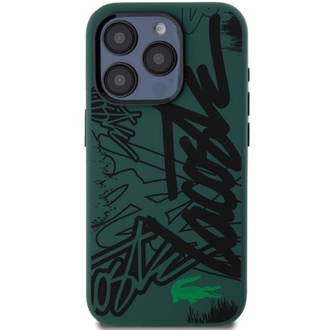 Lacoste LCHCP15XGRAK iPhone 15 Pro Max 6.7" czarny/black hardcase Silicone Graffiti
