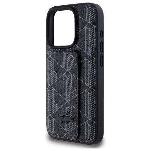 Lacoste LCHCP15XGSPBSK iPhone 15 Pro Max 6,7" czarny/black hardcase Grip Stand Mono