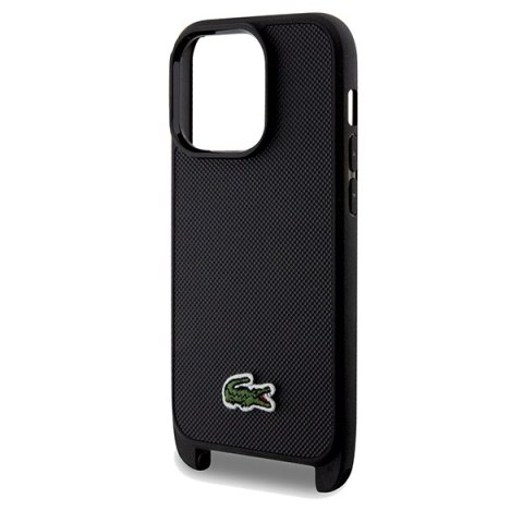Lacoste LCHCP15XSPVCK iPhone 15 Pro Max 6.7" czarny/black hardcase Iconic Petit Pique Crossbody