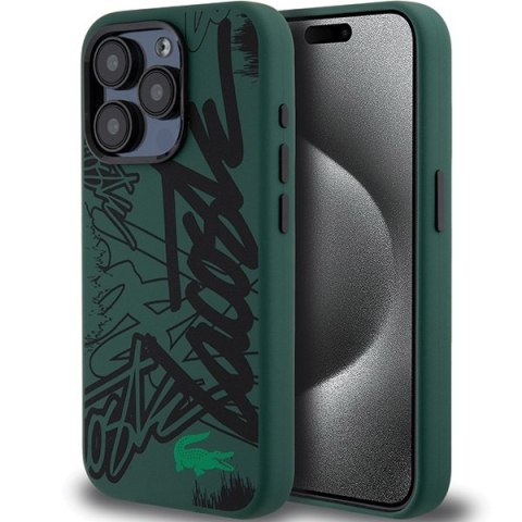Lacoste LCHCP15LGRAK iPhone 15 Pro 6.1" czarny/black hardcase Silicone Graffiti