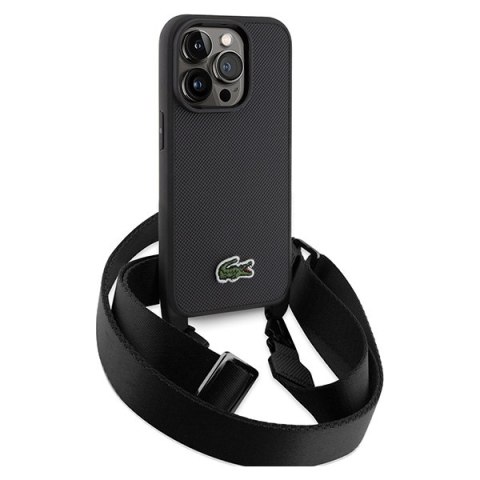 Lacoste LCHCP15LSPVCK iPhone 15 Pro 6.1" czarny/black hardcase Iconic Petit Pique Crossbody