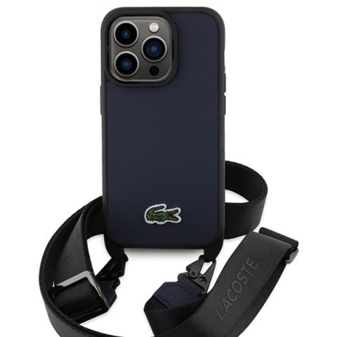Lacoste LCHCP15LSPVCV iPhone 15 Pro 6.1" granatowy/navy hardcase Iconic Petit Pique Crossbody