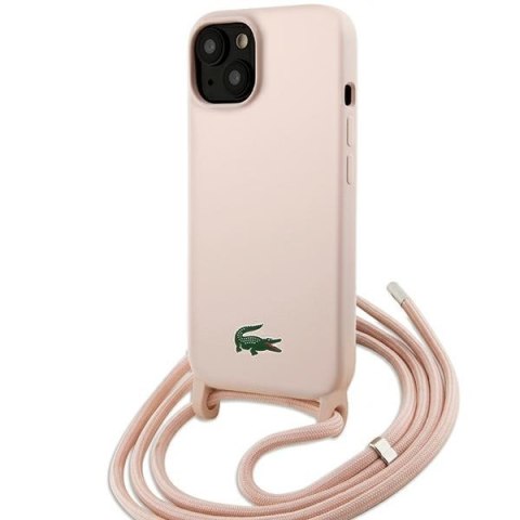 Lacoste LCHCP15SSCCRLP iPhone 15 / 14 /13 6.1" jasnoróżowy/light pink hardcase Silicone Cord