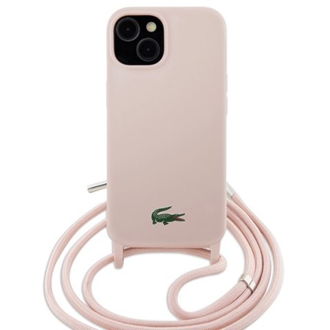 Lacoste LCHCP15SSCCRLP iPhone 15 / 14 /13 6.1" jasnoróżowy/light pink hardcase Silicone Cord