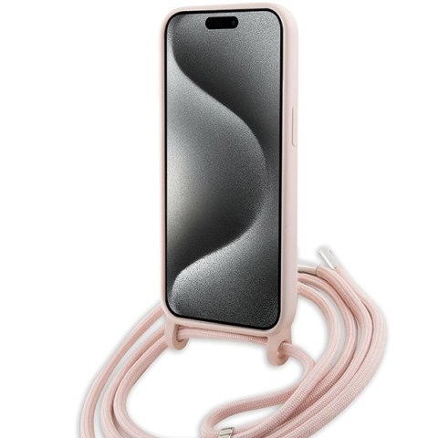 Lacoste LCHCP15SSCCRLP iPhone 15 / 14 /13 6.1" jasnoróżowy/light pink hardcase Silicone Cord