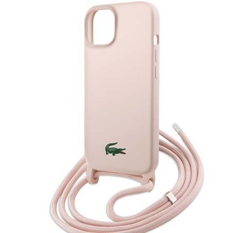 Lacoste LCHCP15SSCCRLP iPhone 15 / 14 /13 6.1" jasnoróżowy/light pink hardcase Silicone Cord