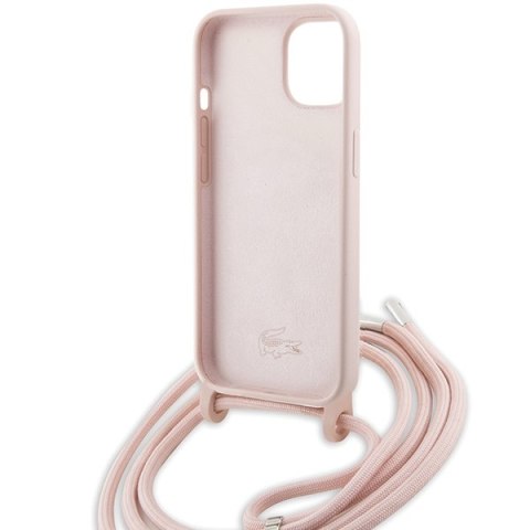 Lacoste LCHCP15SSCCRLP iPhone 15 / 14 /13 6.1" jasnoróżowy/light pink hardcase Silicone Cord
