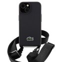 Lacoste LCHCP15SSPVCK iPhone 15 / 14 / 13 6.1" czarny/black hardcase Iconic Petit Pique Crossbody