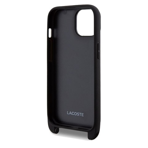 Lacoste LCHCP15SSPVCK iPhone 15 / 14 / 13 6.1" czarny/black hardcase Iconic Petit Pique Crossbody