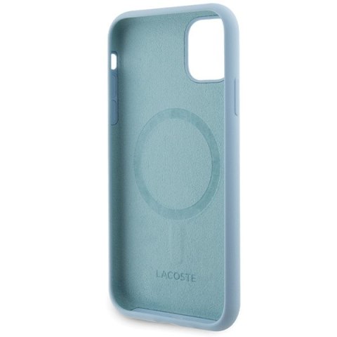 Lacoste LCHMN61SLOLB iPhone 11 / Xr 6.1" jasnoniebieski/light blue hardcase Silicone Croc Logo MagSafe