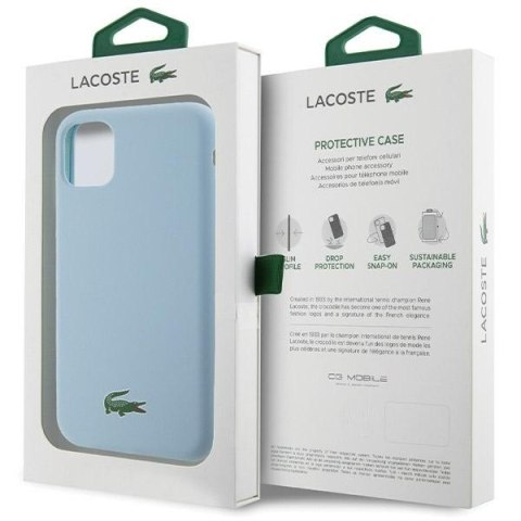 Lacoste LCHMN61SLOLB iPhone 11 / Xr 6.1" jasnoniebieski/light blue hardcase Silicone Croc Logo MagSafe