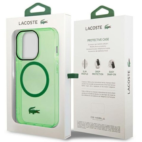 Lacoste LCHMP14XULON iPhone 14 Pro Max 6.7" zielony/green hardcase Transparent MagSafe