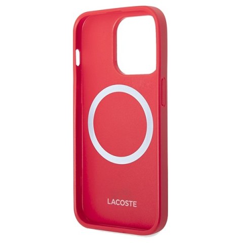 Lacoste LCHMP14LPVCR iPhone 14 Pro 6.1" czerwony/red hardcase Iconic Petit Pique MagSafe