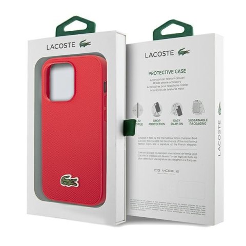 Lacoste LCHMP14LPVCR iPhone 14 Pro 6.1" czerwony/red hardcase Iconic Petit Pique MagSafe