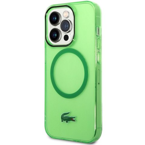 Lacoste LCHMP14LULON iPhone 14 Pro 6.1"zielony/green hardcase Transparent MagSafe