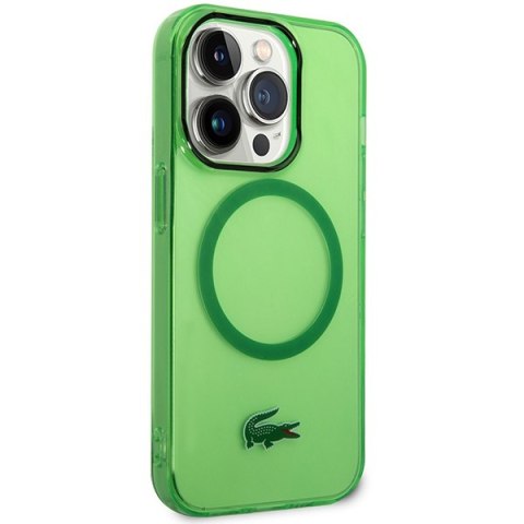 Lacoste LCHMP14LULON iPhone 14 Pro 6.1"zielony/green hardcase Transparent MagSafe