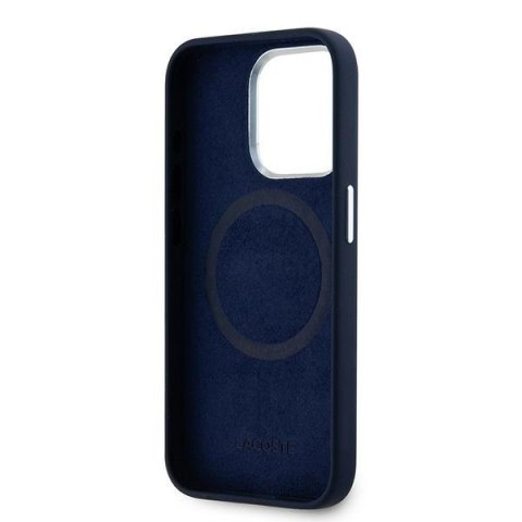 Lacoste LCHMP15XSBIV iPhone 15 Pro Max 6.7" granatowy/blue hardcase Silicone Monogram Vintage Logo MagSafe