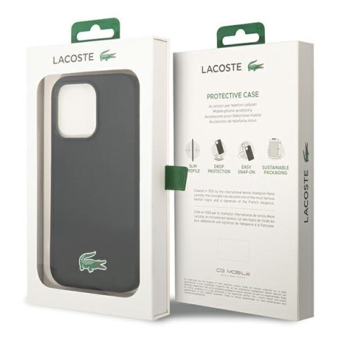 Lacoste LCHMP15XSLOK iPhone 15 Pro Max 6.7" czarny/black hardcase Silicone MagSafe