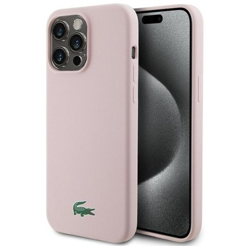 Lacoste LCHMP15LSLOI iPhone 15 Pro 6.1" różowy/pink hardcase Silicone MagSafe