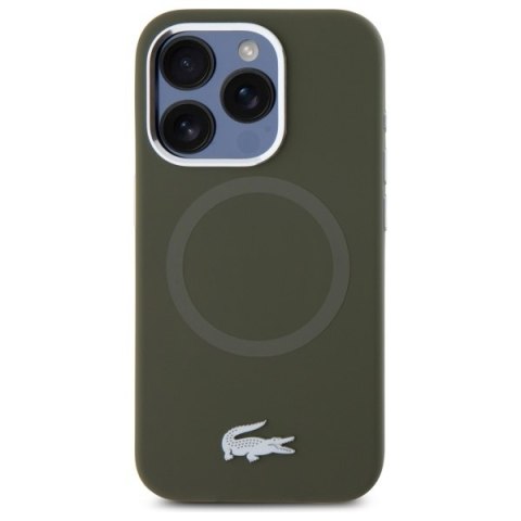 Lacoste LCHMP15LSMAB iPhone 15 Pro 6.1" zielony/khaki hardcase Silicone Croco Logo MagSafe