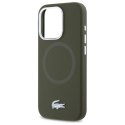 Lacoste LCHMP15LSMAB iPhone 15 Pro 6.1" zielony/khaki hardcase Silicone Croco Logo MagSafe