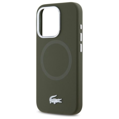 Lacoste LCHMP15LSMAB iPhone 15 Pro 6.1" zielony/khaki hardcase Silicone Croco Logo MagSafe