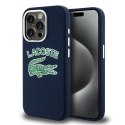 Lacoste LCHMP15LUCRV iPhone 15 Pro 6.1" granatowy/marine hardcase Silicone Cracked Logo MagSafe