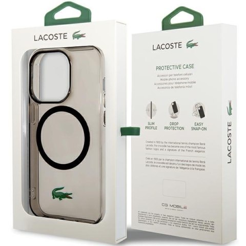 Lacoste LCHMP15LULOK iPhone 15 Pro 6.1" czarny/black hardcase Transparent MagSafe