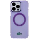 Lacoste LCHMP15LULOU iPhone 15 Pro 6.1" purpurowy/purple hardcase Transparent MagSafe