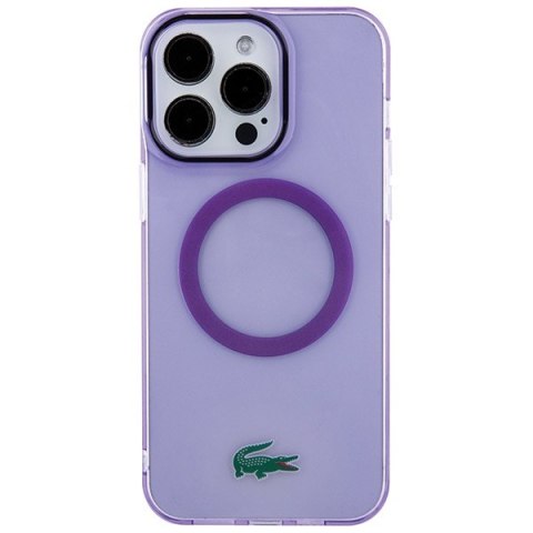 Lacoste LCHMP15LULOU iPhone 15 Pro 6.1" purpurowy/purple hardcase Transparent MagSafe