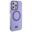 Lacoste LCHMP15LULOU iPhone 15 Pro 6.1" purpurowy/purple hardcase Transparent MagSafe