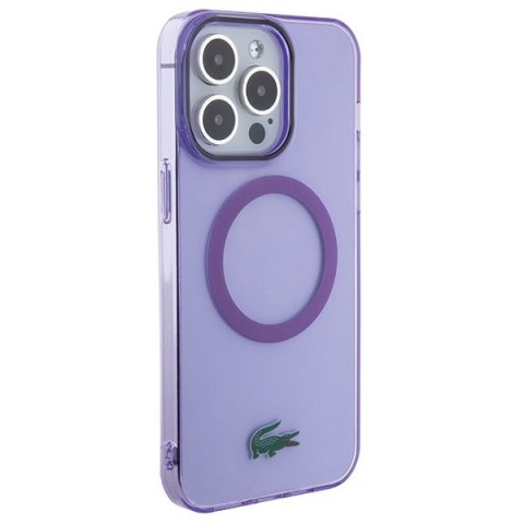 Lacoste LCHMP15LULOU iPhone 15 Pro 6.1" purpurowy/purple hardcase Transparent MagSafe