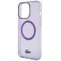 Lacoste LCHMP15LULOU iPhone 15 Pro 6.1" purpurowy/purple hardcase Transparent MagSafe