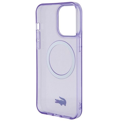 Lacoste LCHMP15LULOU iPhone 15 Pro 6.1" purpurowy/purple hardcase Transparent MagSafe