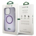 Lacoste LCHMP15LULOU iPhone 15 Pro 6.1" purpurowy/purple hardcase Transparent MagSafe