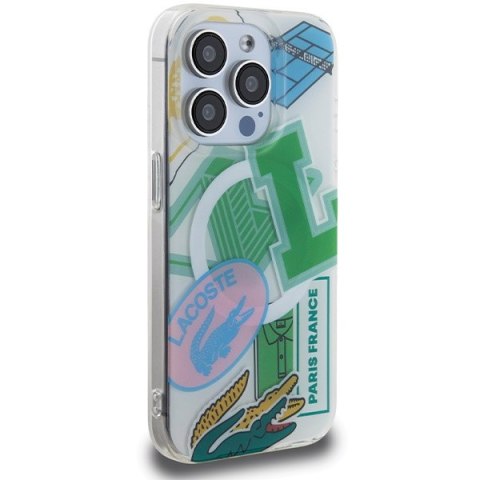 Lacoste LCHMP15LUPAN iPhone 15 Pro 6.1" zielony/green hardcase Double Layer Patch MagSafe