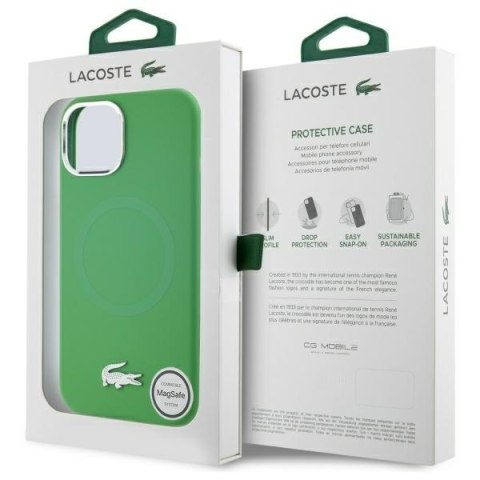Lacoste LCHMP15SSMAN iPhone 15 6.1" zielony/estragon hardcase Silicone Croco Logo MagSafe
