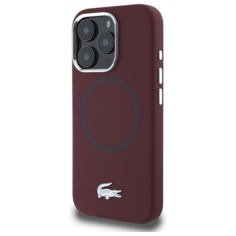 Lacoste LCHMP16XSMAR iPhone 16 Pro Max 6.9" bordeaux hardcase Silicone Croco Logo MagSafe