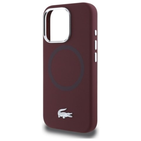 Lacoste LCHMP16XSMAR iPhone 16 Pro Max 6.9" bordeaux hardcase Silicone Croco Logo MagSafe