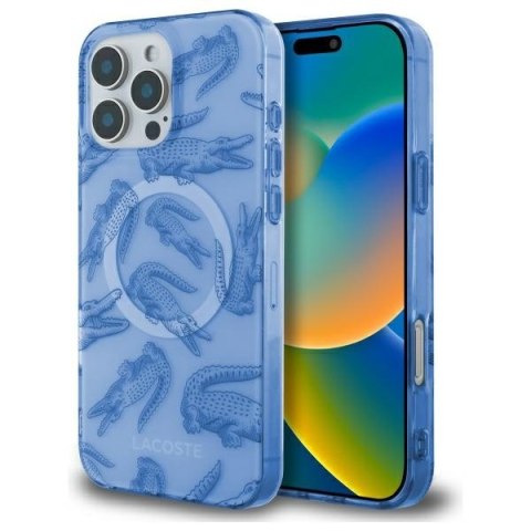 Lacoste LCHMP16XUOCB iPhone 16 Pro Max 6.9" jasno niebieski/light blue hardcase IML Croc MagSafe