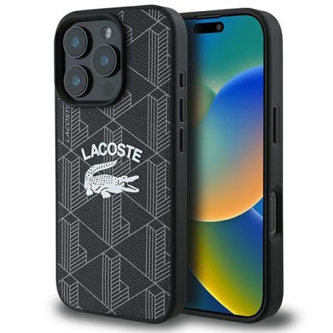 Lacoste LCHMP16LPIGK iPhone 16 Pro 6.3"czarny/black hardcase Monogram Vintage Logo MagSafe