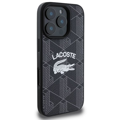 Lacoste LCHMP16LPIGK iPhone 16 Pro 6.3"czarny/black hardcase Monogram Vintage Logo MagSafe