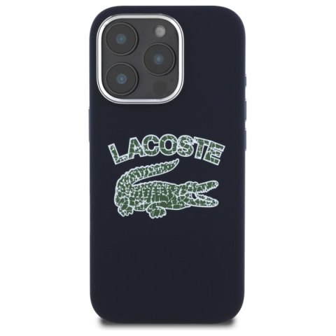 Lacoste LCHMP16LUCRV iPhone 16 Pro 6.3" granatowy/marine hardcase Silicone Cracked Logo MagSafe