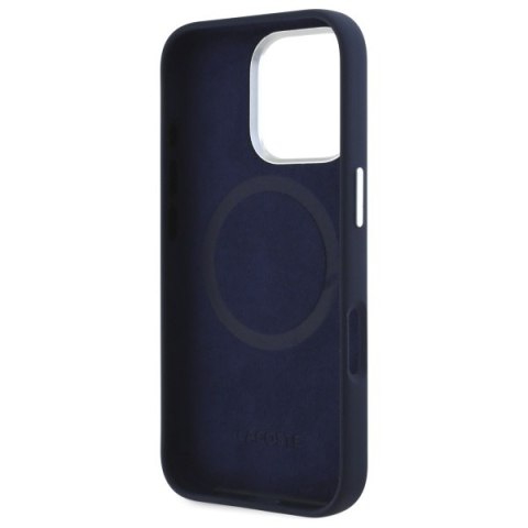 Lacoste LCHMP16LUCRV iPhone 16 Pro 6.3" granatowy/marine hardcase Silicone Cracked Logo MagSafe