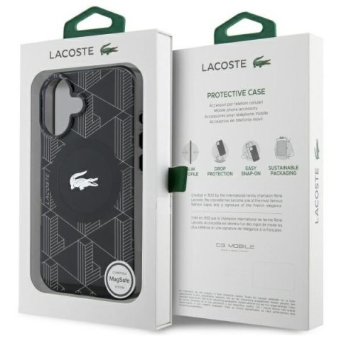 Lacoste LCHMP16MUBSK iPhone 16 Plus 6.7" czarny/black hardcase IML Blend Monogram MagSafe