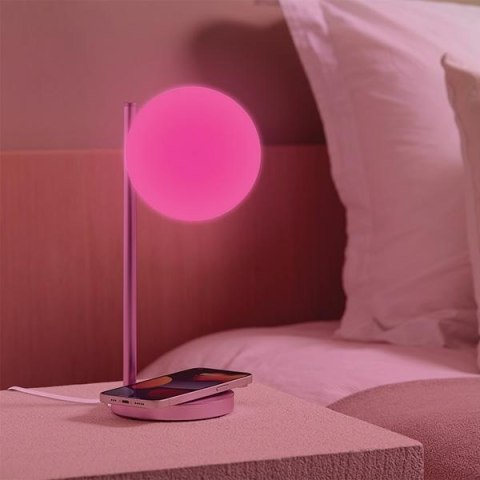 Lexon Bubble Lamp Lampa LED z ładowarkąindukcyjną 15W jasnoróżowy/light pink LH70LP